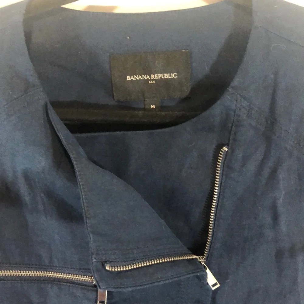 Banana Republic linen blend Moto jacket.